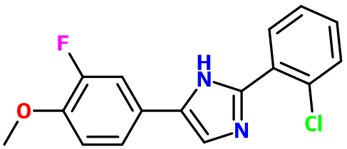MC005907 2-(2-Chlorophenyl)-4-(3-F-4-methoxyphenyl)-1H-imidazole (图片) MC005907 2-(2-Chlorophenyl)-4-(3-F-4-methoxyphenyl)-1H-imidazole